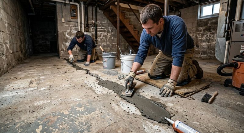 Cracked Basement Floor Repair in San Ramon, CA