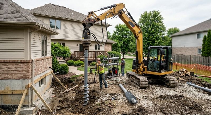Helical Pile Installation in San Ramon, CA